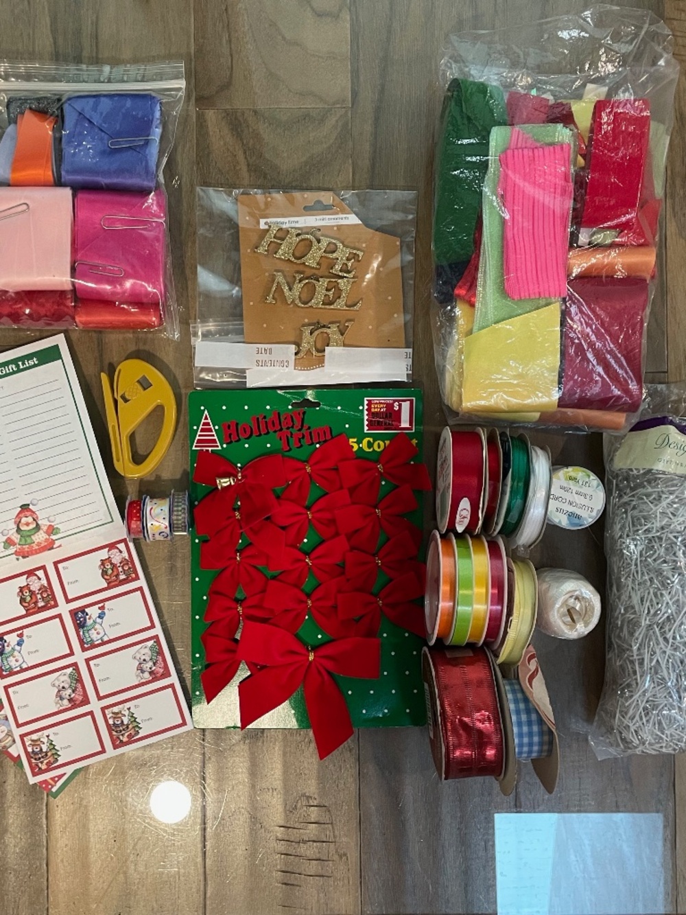 Huge Lot of Holiday Gift Wrapping Supplies & Ornaments